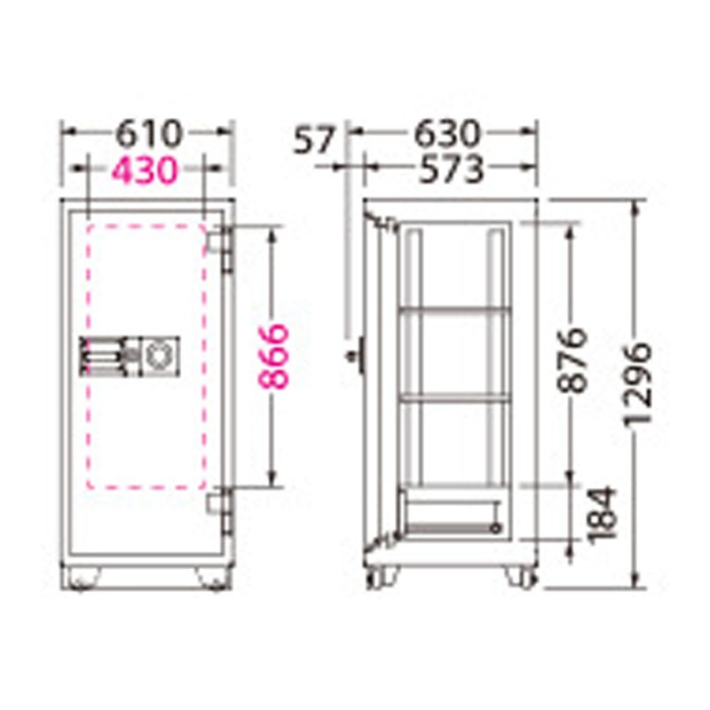 大型耐火金庫 CSシリーズ 100万変換ダイヤル式 CS-92