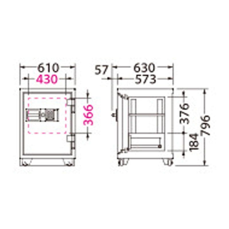 大型耐火金庫 CSシリーズ テンキー式 CS-90E