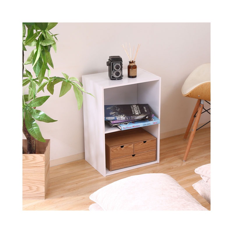 【セット数:2pcs】カラーボックス２段 ＷＨ C/D:96502