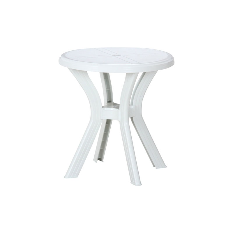 【個人宅配送非対応】ＰＣ ラウンドテーブル アンジェロ ホワイト   C/D:12278