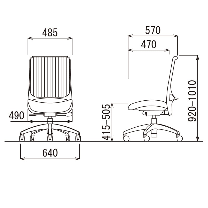 肘なしタイプ アルミ脚 MS-1685GR(F12)
