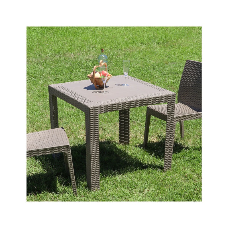 【個人宅配送非対応】ステラ テーブル ８０角 グレー  C/D:12287