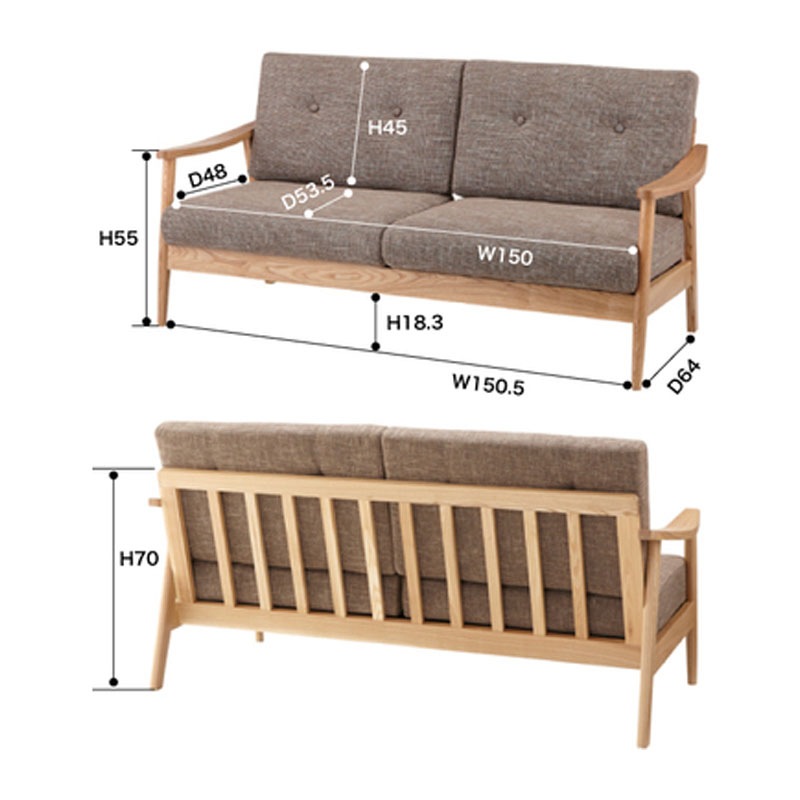 バッスム 3人掛 RTO-931BR