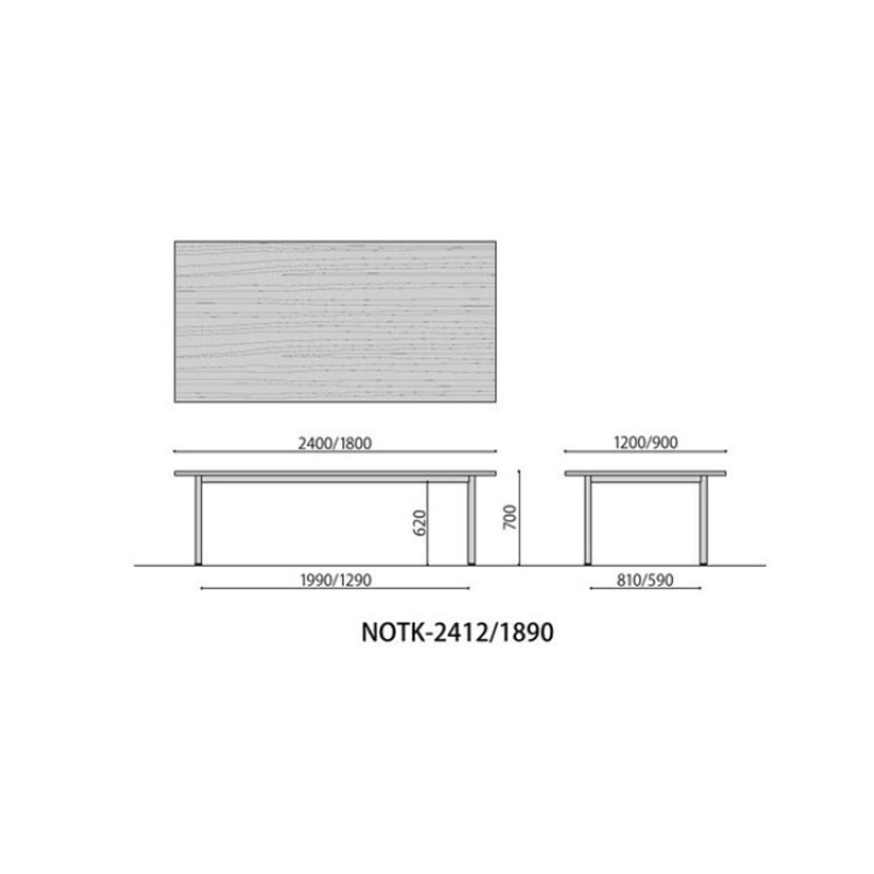 大型会議テーブル（角型）　NOTK-2412