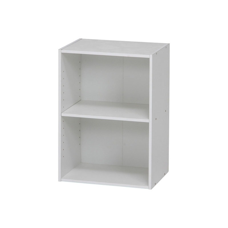 【セット数:2pcs】カラーボックス可動棚２段ＷＨ　 C/D:96613