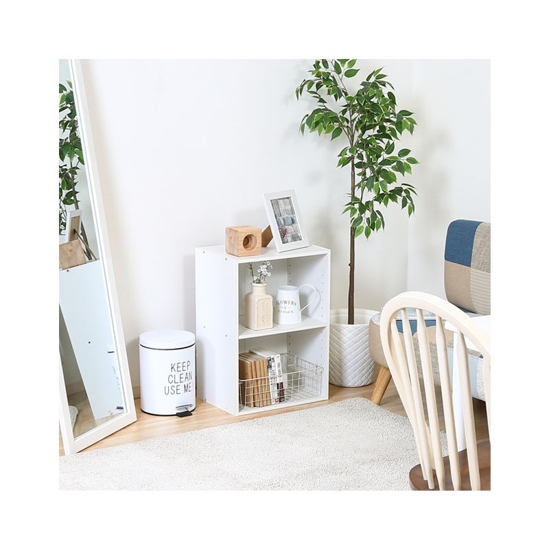 【セット数:2pcs】カラーボックス可動棚２段ＷＨ　 C/D:96613