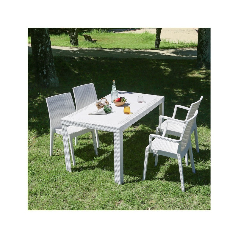 【個人宅配送非対応】ステラ テーブル ８０×１４０ ホワイト  C/D:12518