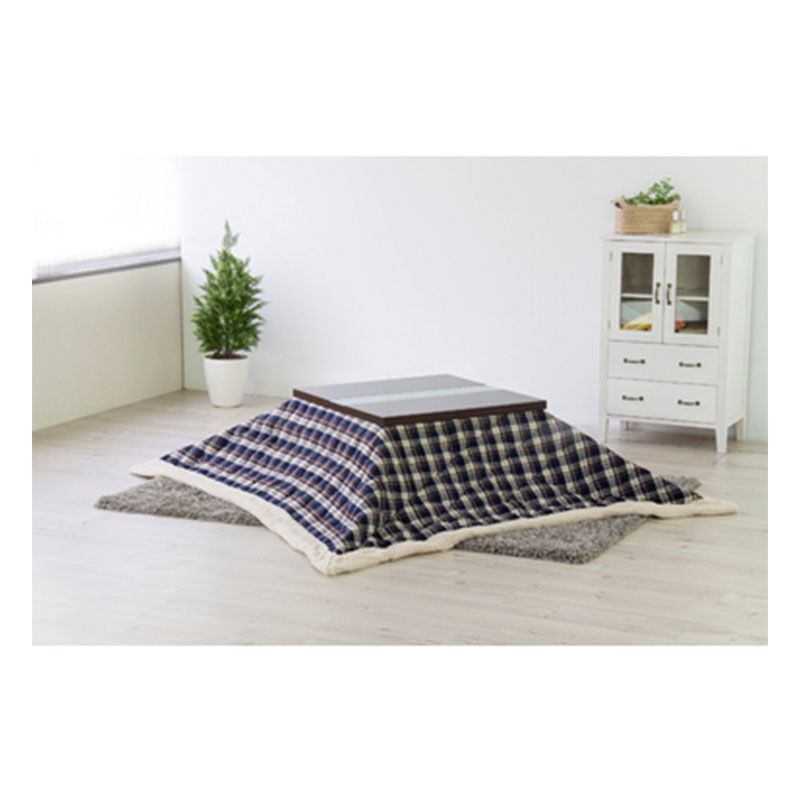薄掛コタツ布団 正方形 チェック KK-103BL