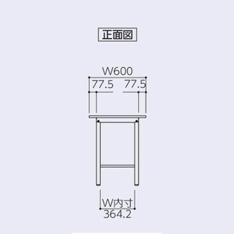 ワークテーブル　150シリーズ　固定式　半面棚板付　H740　600×600　SUP-660T-WW