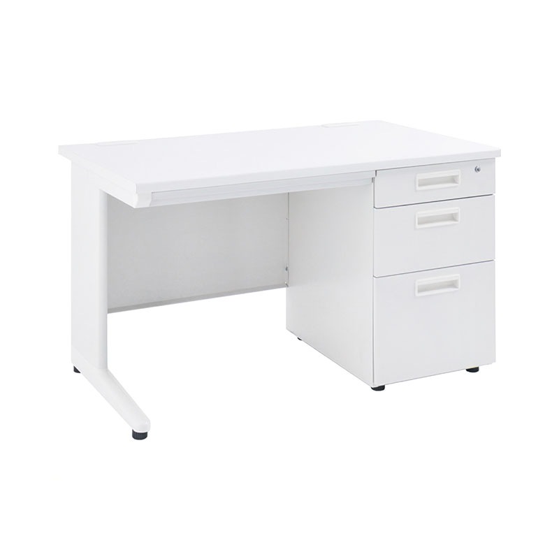 事務用ホワイト片袖机（W1100×D700×H700）KDW-117S