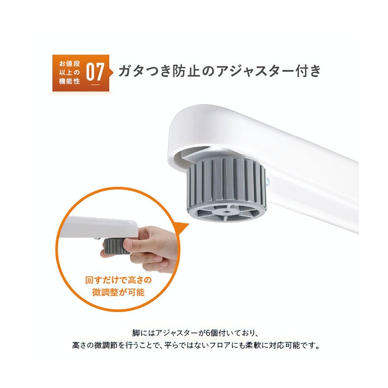 事務用ホワイト片袖机（W1100×D700×H700）KDW-117S