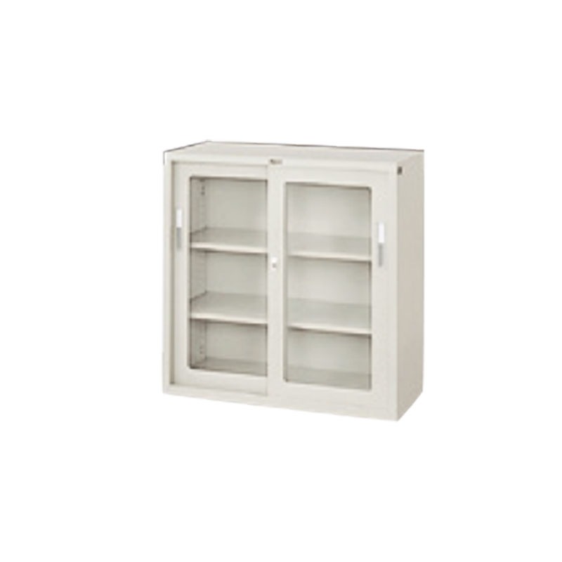 引違い書庫　ガラス戸　3号 HG33J-AW　ウォームホワイト