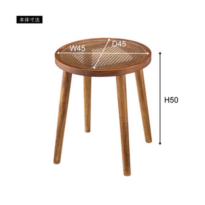 ラウンドガラステーブルM　GT-779BR