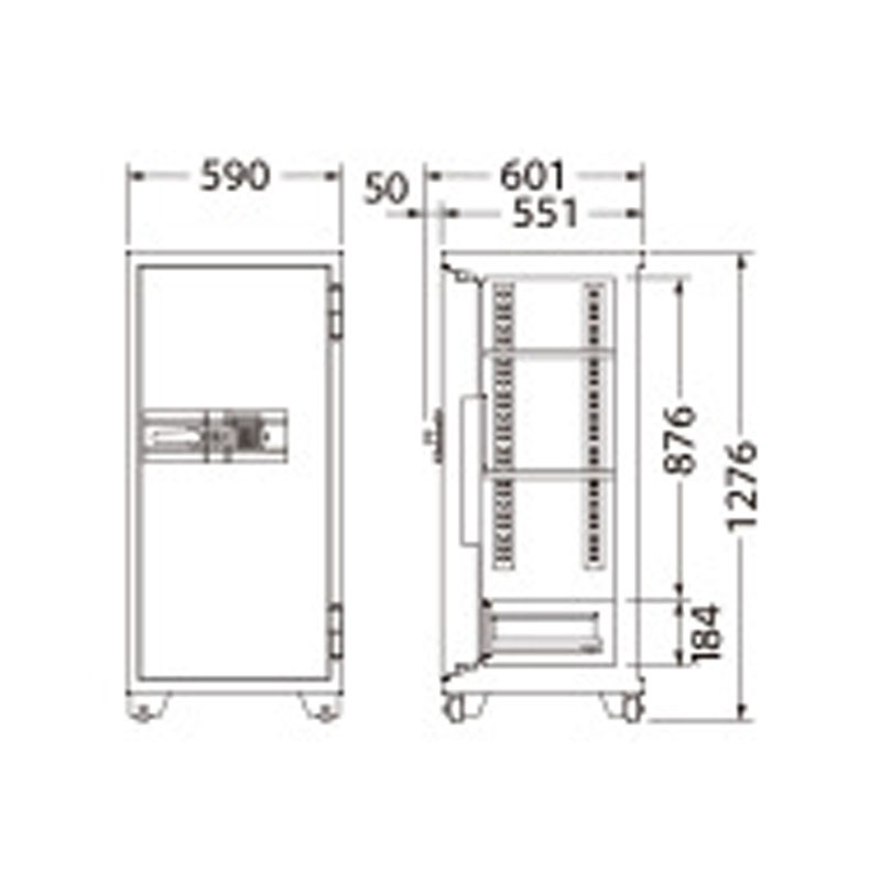 大型耐火金庫 700シリーズ テンキー式 702EKG