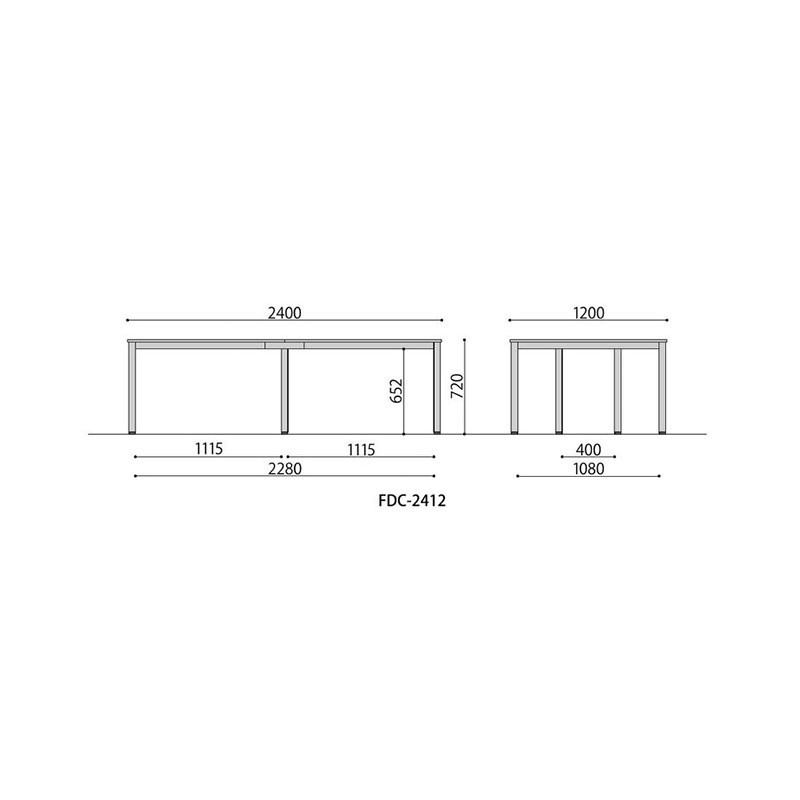 ワークデスク　FDC-2412W