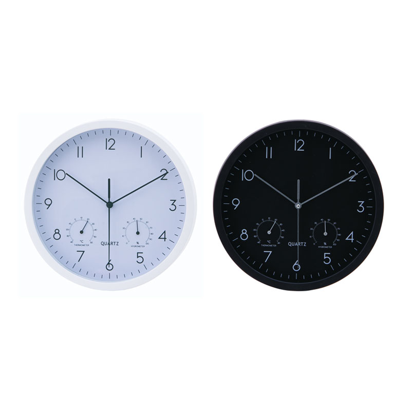 【セット数:3pcs】掛時計温湿度計付 ベゼル Φ２５ｃｍ  [ C/D:26332][ C/D:26333]