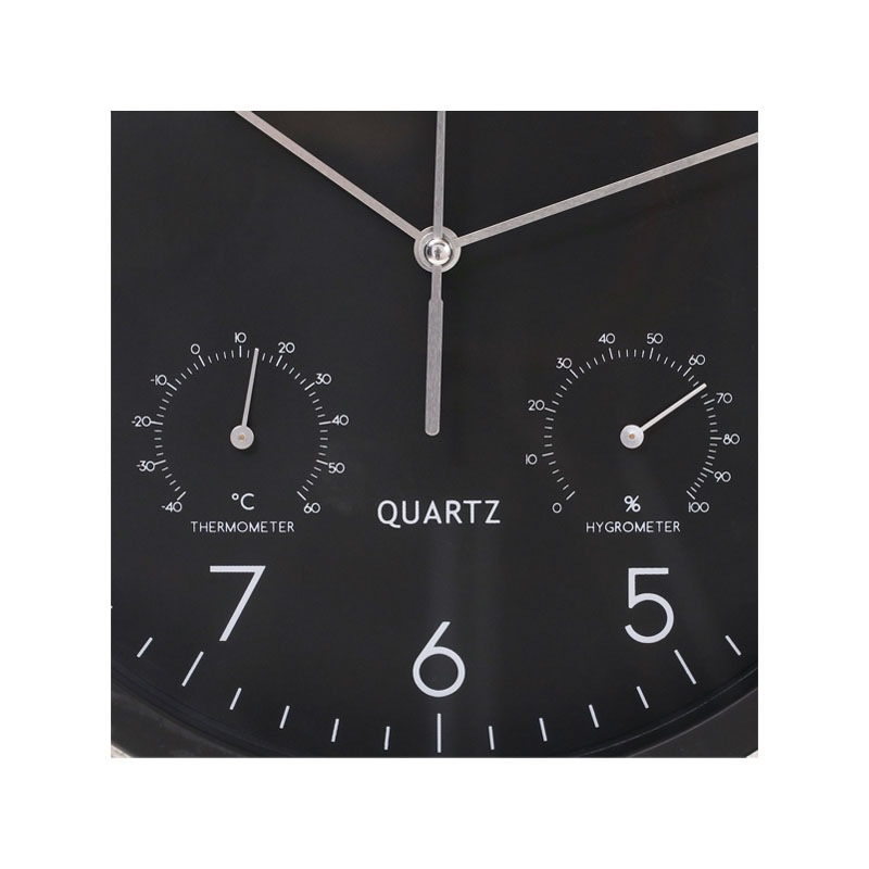 【セット数:3pcs】掛時計温湿度計付 ベゼル Φ２５ｃｍ  [ C/D:26332][ C/D:26333]