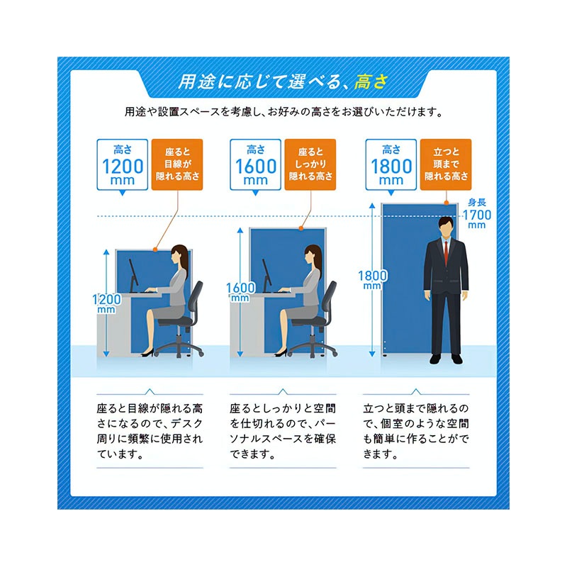 クロスローパーテーション（H1200×W700）   PN0712