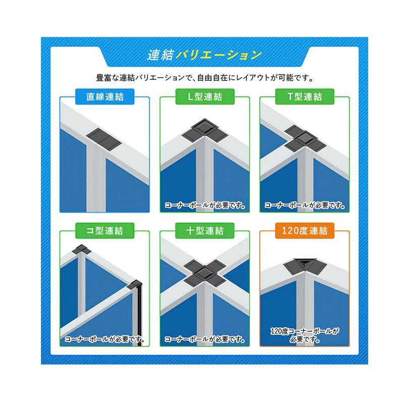 クロスローパーテーション(H1200×W800) PN0812