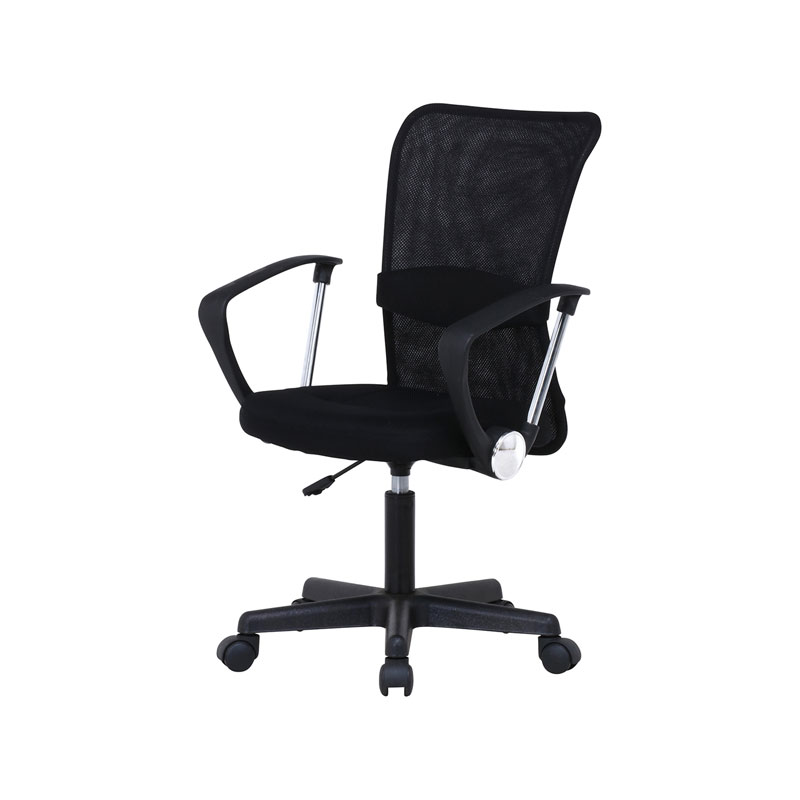 メッシュバックチェアー ハンター 肘付 ＢＫ C/D:90870