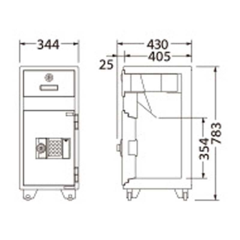 投入式耐火金庫 PSシリーズ テンキー式 PS-20E
