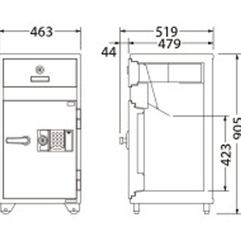 投入式耐火金庫 PSシリーズ テンキー式 PS-50E
