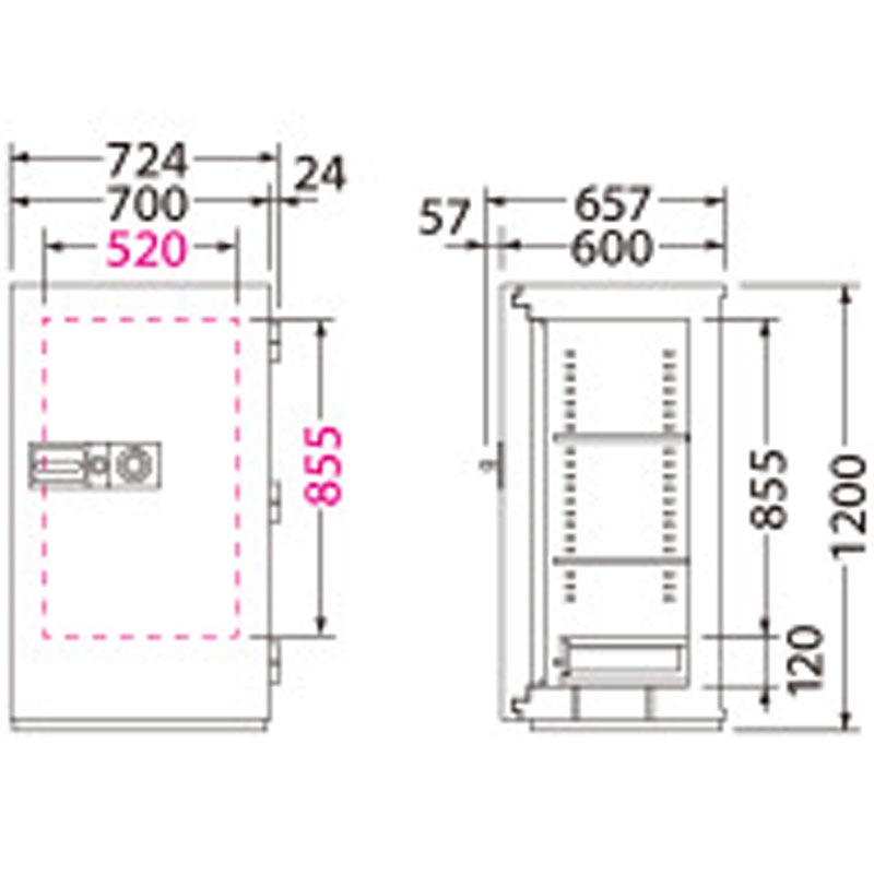 大型耐火金庫 NCSシリーズ100万変換ダイヤル式 NCS-30
