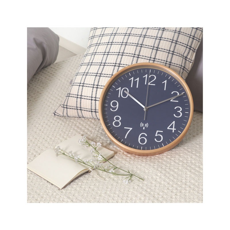 【セット数:3pcs】電波掛時計 プライウッド Φ２８ｃｍ  [C/D:27352] [C/D:27353]