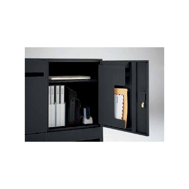 パーソナルロッカー(W900㎜)4人用 投入口無 ポケット無 ダイヤル錠 CW-0911PLD4-BB