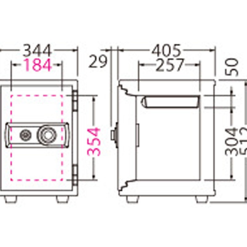 小型耐火金庫 STANDARDシリーズ ダイヤル式 BSST-A