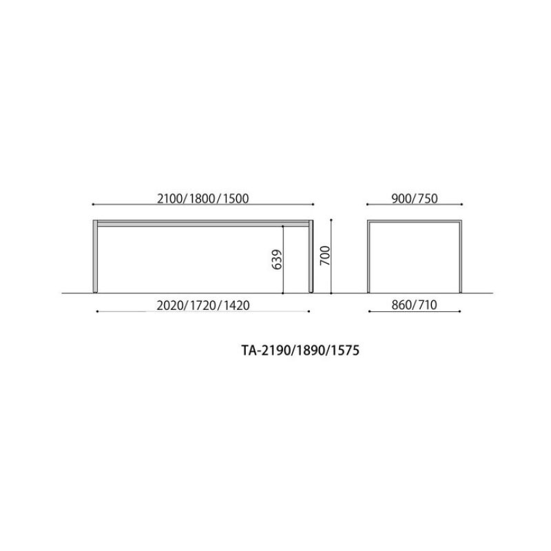 ミーティングテーブル　TA-1575B