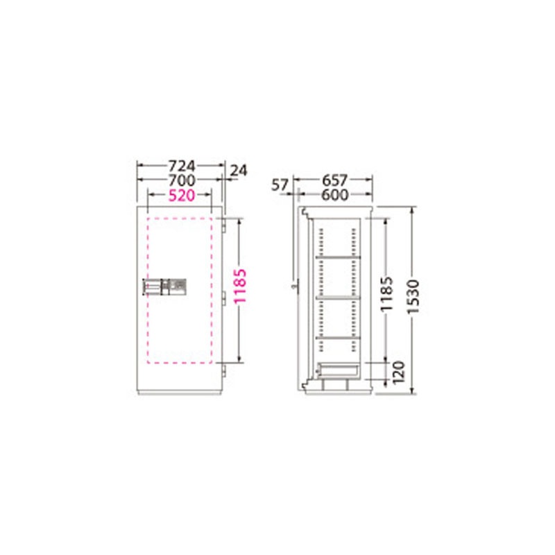 大型耐火金庫 NCSシリーズ 3マルチロック式 NCS-40YET
