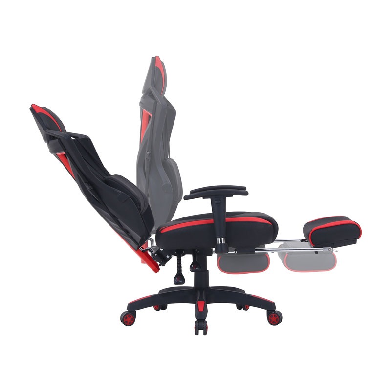 メッシュゲーミングチェア レイズ フットレスト付きＲＤ C/D:19429