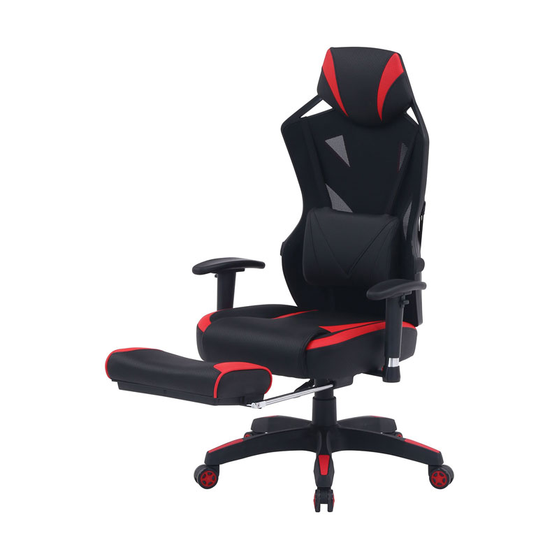 メッシュゲーミングチェア レイズ フットレスト付きＲＤ C/D:19429