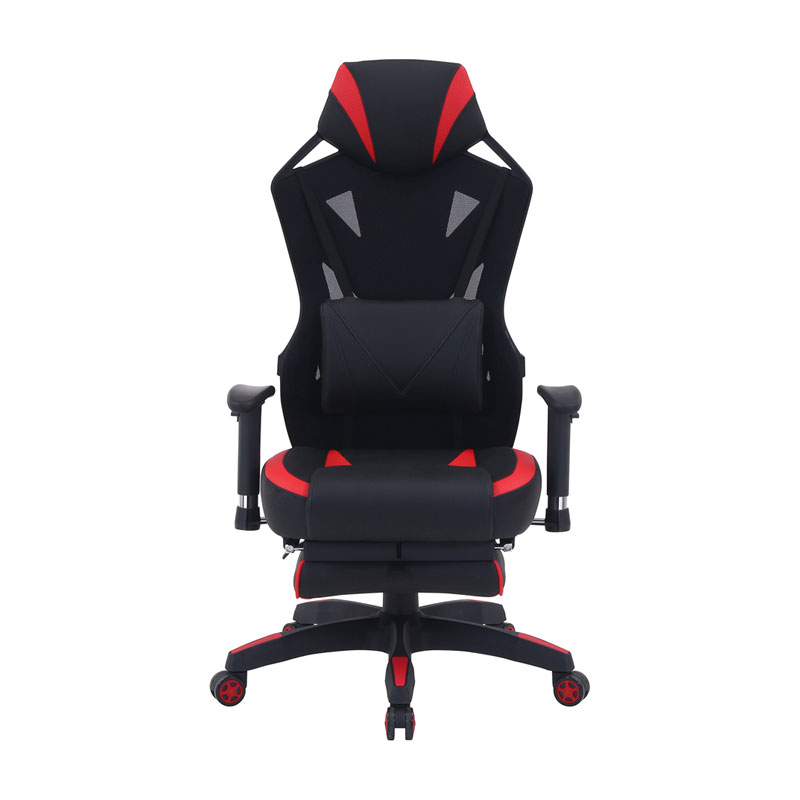 メッシュゲーミングチェア レイズ フットレスト付きＲＤ C/D:19429