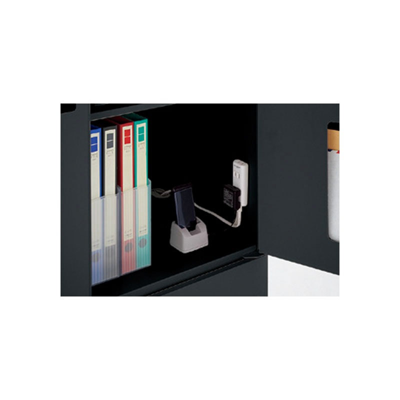 パーソナルロッカー（W900㎜）4人用 投入口有 ポケット有 ダイヤル錠 CW-0911PLMPD4-BB
