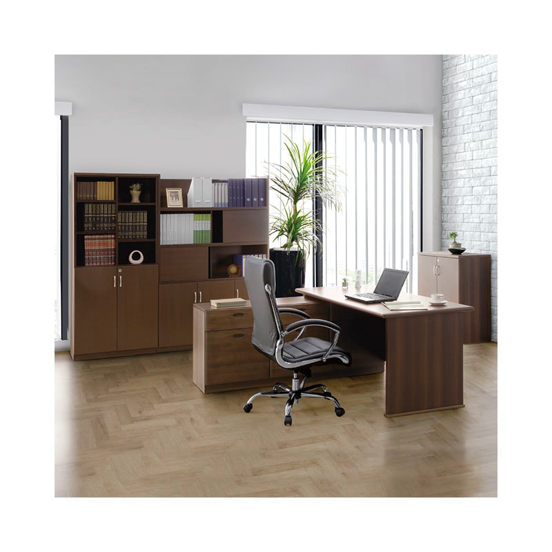 ソフィーダ 国産役員用オープン棚付き書庫(W805×D400×H1820)MKV-0818BS