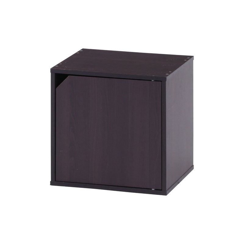 【セット数:2pcs】キューブボックス 扉付 ブラウン ＣＢ３５ＤＲ（ＢＲ）C/D:81906