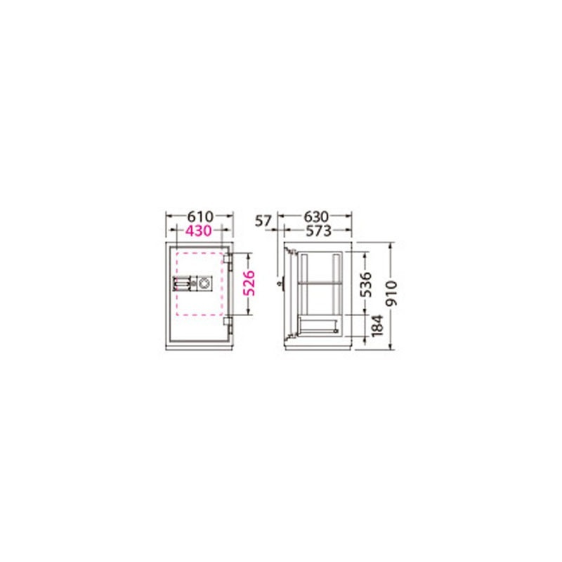 大型耐火金庫 CSGシリーズ 100万変換ダイヤル式 CSG-91