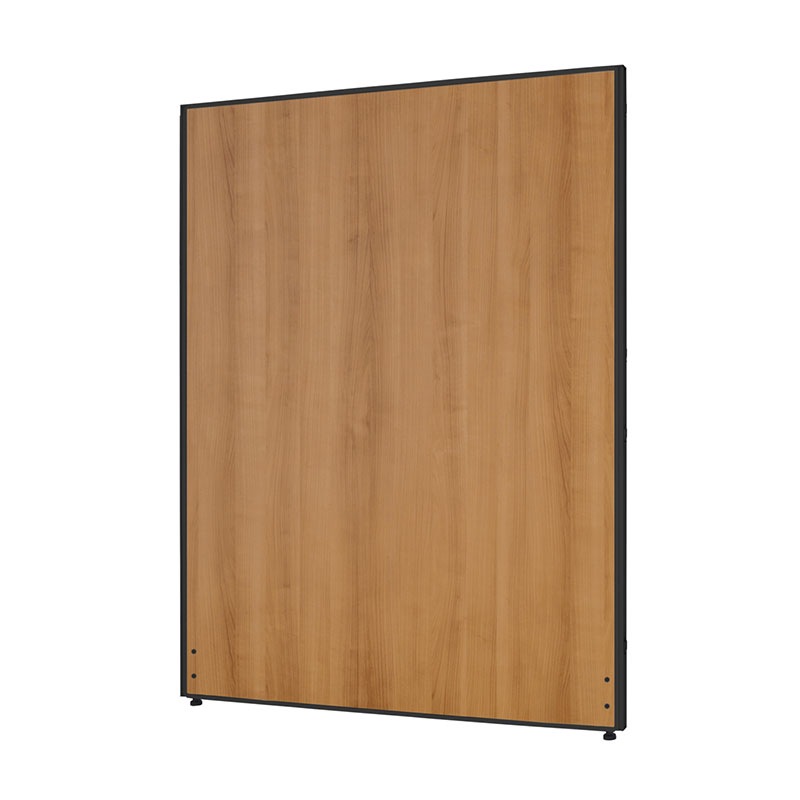 木目調ローパーテーション（H1600×W1200）ブラックフレーム　　PW1216