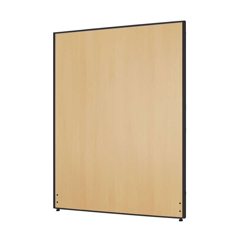 木目調ローパーテーション（H1600×W1200）ブラックフレーム　　PW1216