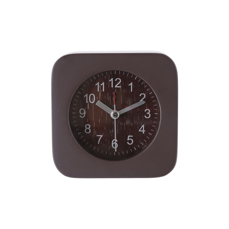 【セット数:6pcs】置時計 ウッド スクエア [C/D:36695][C/D:36696][C/D:36697]