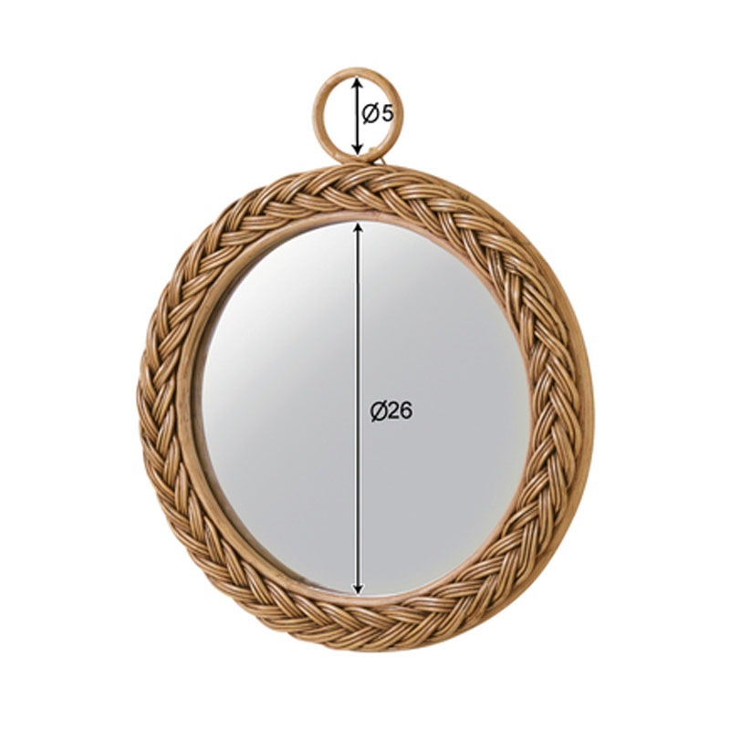 手編み　ラタンミラー　MR-712