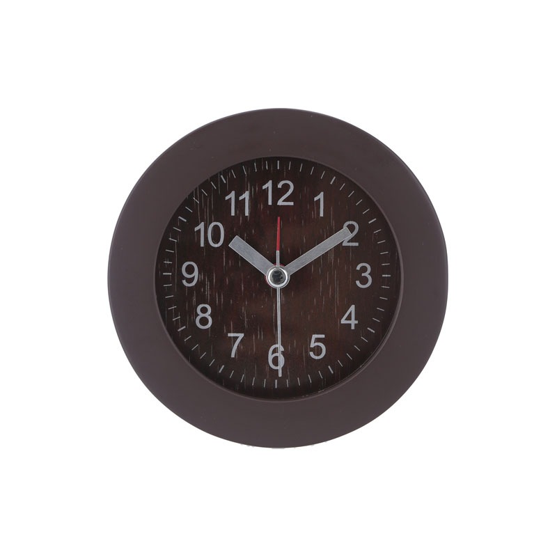 【セット数:6pcs】置時計 ウッド ラウンド [C/D:36698][C/D:36699][C/D:36700]