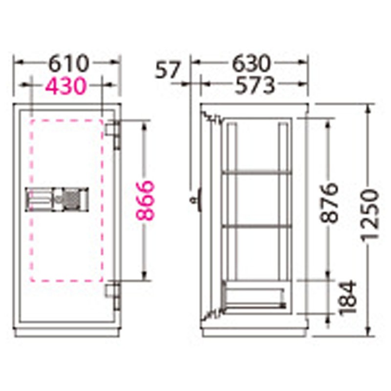 大型耐火金庫 CSGシリーズ テンキー式 CSG-92E