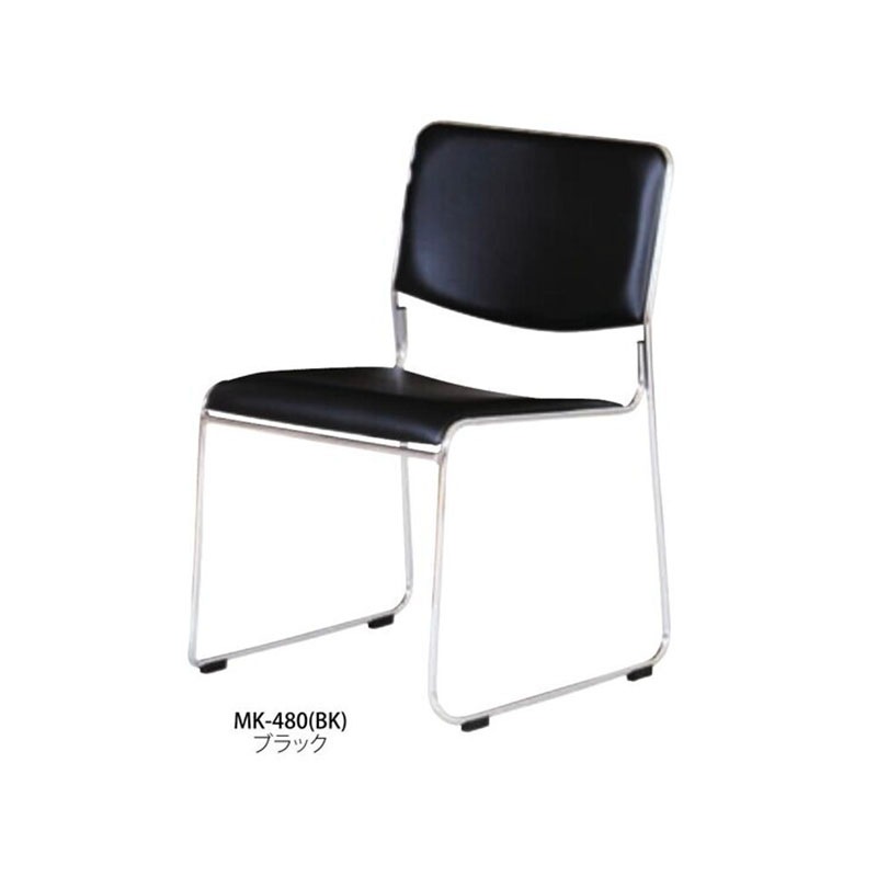 マッキンリースタッキングチェア/合成皮革 MK-480