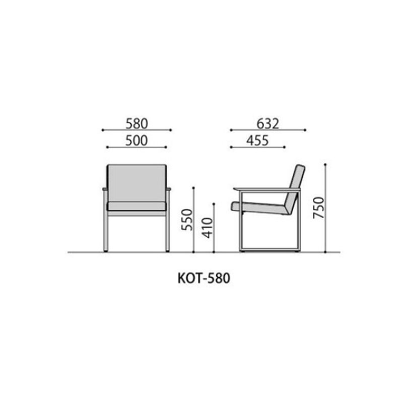応接イス　KOT-580(BK)