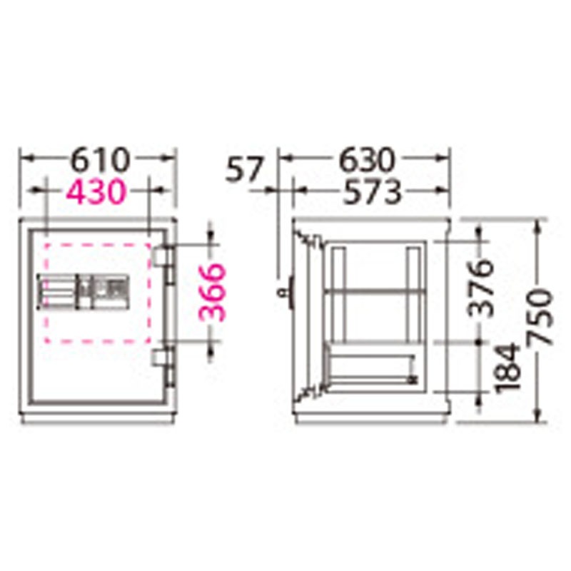 大型耐火金庫 CSGシリーズ 3マルチロック式 CSG-90YET