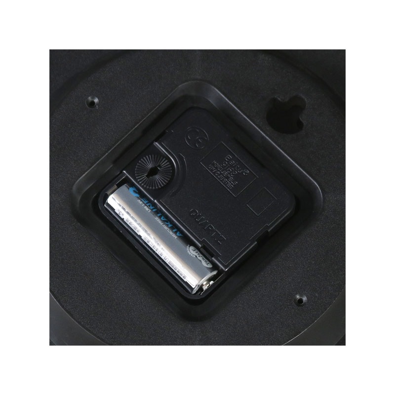 【セット数:6pcs】カバー付ウォールクロックＢＬＡＣＫ [C/D:36887]