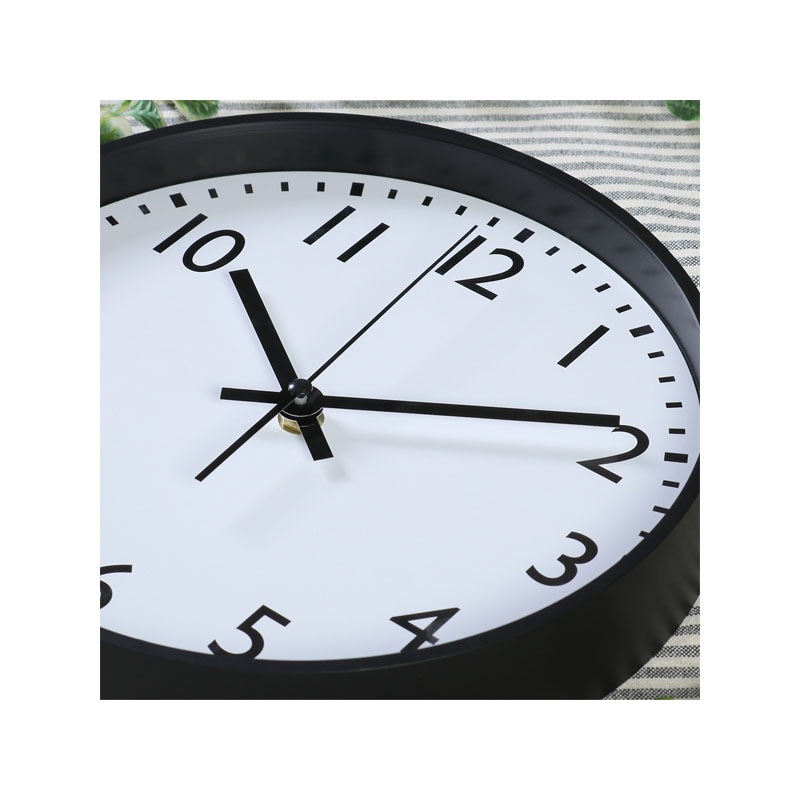 【セット数:6pcs】静音式掛時計シンプル ２５㎝ [C/D:37858][C/D:37859]